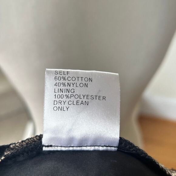 Tadashi Shoji Tan & Black Damask Lace Blouson Drop Waist Cocktail Dress - Picture 4 of 8